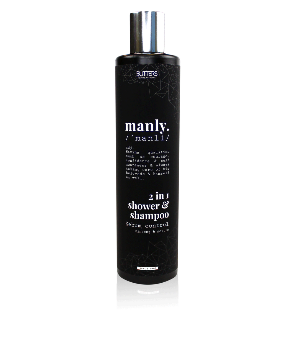 MANLY SHOWER & SHAMPOO 2-IN-1